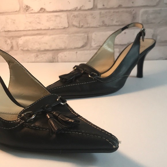 ❤️Joan & David Classic Slingback Heels Sz 7.5 - Picture 6 of 8